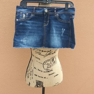 US Polo Association Jean Mini Skirt Juniors Size 3